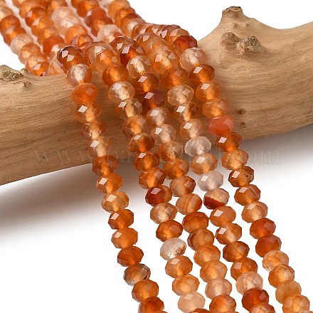 Натуральные полосатые агатовые бусы G-D344-A34-03-1