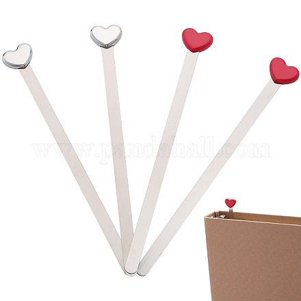 4 шт. 2-х цветные закладки из нержавеющей стали 201 AJEW-CP0005-79-1