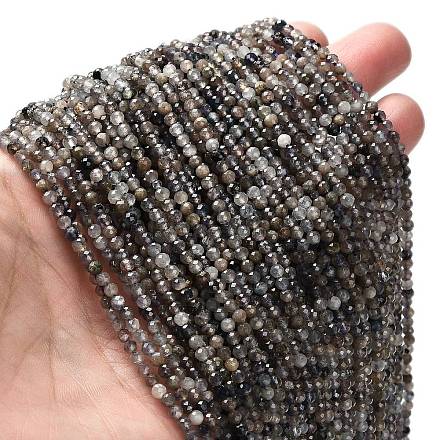 Природные иолит нитей бисера&nbsp;LS-G-RM2025-22-3mm-1