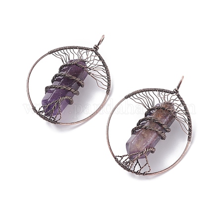 Природный аметист большие кулоны G-F702-02R-B-1