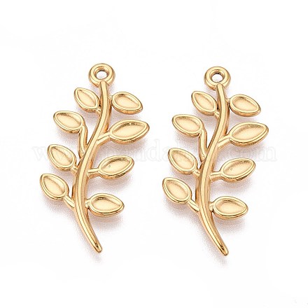 Подвески в форме листьев из нержавеющей стали 304 STAS-T067-31G-1