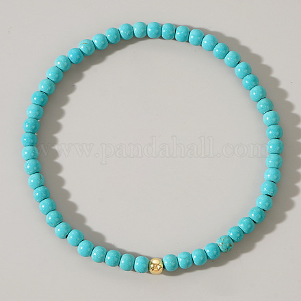 Браслеты в стиле бохо с круглыми бусинами из драгоценных камней OI9972-2-1