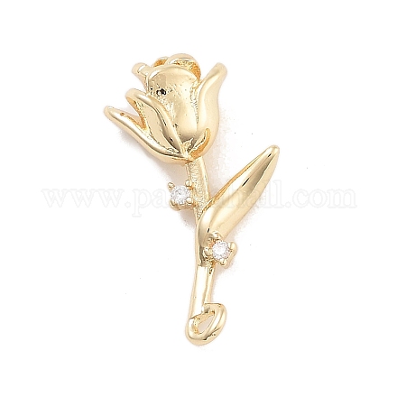 Подвески из латуни с прозрачным фианитом KK-Z061-12G-1