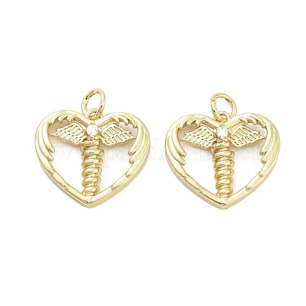 Латунные микро проложить кубического циркония подвески KK-H527-02B-G-1