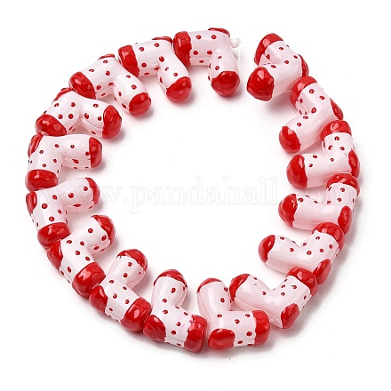 Стеклянные эмалевые бусины ручной работы GLAA-K070-04C-1