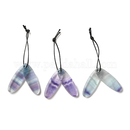 2 шт. подвески из натурального флюорита G-Z064-01B-1