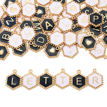 52шт 2 цвета сплава эмалевые подвески ENAM-TA0002-97B-1