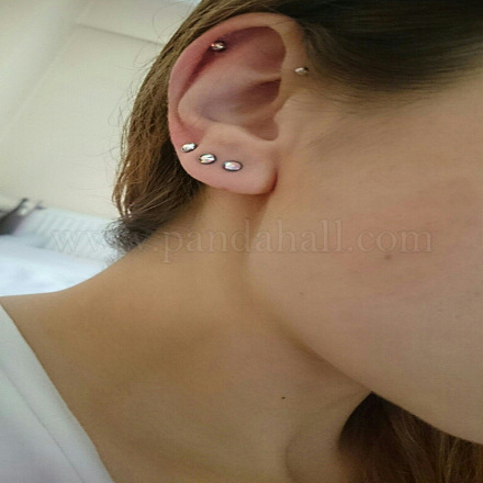 G23 титановый кубический цирконий плоские круглые 17 калибра безрезьбовые лабреты для женщин мужчин&nbsp;WG1F07B-02-1