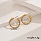 Stylish 201 Stainless Steel Twisted C-shaped Stud Earrings for Women's Daily Wear, Golden, 25mm