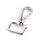 Alloy Swivel Clasps, Shoulder Strap Buckle, Platinum, 48~49x26mm
