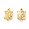 Zinc Alloy Cabochons, for DIY Crystal Epoxy Resin Material Filling, Tortoise, Golden, 16x10x2mm