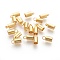304 Stainless Steel Cord Ends, Real 18K Gold Plated, 9x4mm, Hole: 2mm, Inner Diameter: 3mm