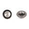Alloy Buttons, Flat Round, 1-Hole, Antique Silver, 13mm, Hole: 2.5mm