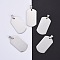 Tarnish Resistant 304 Stainless Steel Big Pendants, Manual Polishing, Blank Stamping Tags, Rectangle, Stainless Steel Color, 38x21x1.8mm