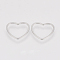 Non-Tarnish 304 Stainless Steel Linking Ring, Heart, Stainless Steel Color, 14x15.5x1mm