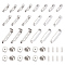 100Pcs 5 Style 304 Stainless Steel Pin Brooch Findings, Back Bar Pins & Lapel Pin Backs, Butterfly Clutches, Stainless Steel Color, 11.5~26.5x4~5mm, Pin: 0.6~1mm, 20Pcs/style