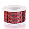 8 Rows Plastic Diamond Mesh Wrap Roll, Rhinestone Ribbon, with Spool, for Wedding, Birthday, Baby Shower, Arts & Crafts, Red, 40x1mm, about 6.56 Feet(2m)/roll