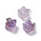 Natural Amethyst Pendants, Merkaba Star Charms, with Stainless Steel Color Plated 201 Stainless Steel Findings, 18~20x14~15x14~15mm, Hole: 8x3mm