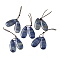 Natural Lapis Lazuli Pendants, Teardrop, 32.5~33x15~15.5x4mm, Hole: 0.7mm