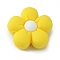 Silicone Beads, Flower, Yellow, 26x27x10mm, Hole: 2mm