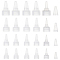 48Pcs 4 Styles Plastic Tip Cap, Glue Applicator Bottle Screw-in Lid, Cone, WhiteSmoke, 3.9~5.2cm, 12pcs/style