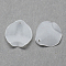 Transparent Acrylic Pendants, Frosted Style, Petal, Clear, 15x15x4mm, Hole: 1.5mm, about 1985pcs/500g