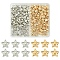 250Pcs 2 Colors CCB Plastic Beads, Star, Mixed Color, 6.5x6.5x3mm, Hole: 1.4mm, 125pcs/color