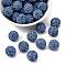 Pave Disco Ball Beads, Polymer Clay Rhinestone Beads, Grade A, Light Sapphire, PP15(2.1~2.2mm), 14mm, Hole: 2mm