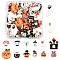 14 Styles Halloween Theme Luminous Resin Decoden Cabochons, Mixed Shapes, Glow in the Dark, Mixed Color, 10.5~23.5x7.5~19x2.5~6mm