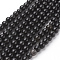 Natural Obsidian Round Beads Strands, 4mm, Hole: 1mm, about 86pcs/strand, 15.2 inch