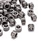 Tibetan Style Alloy European Beads, Large Hole Beads, Lead Free & Cadmium Free, Column, Gunmetal, 8x5mm, Hole: 4.5mm