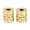 Brass Micro Pave Cubic Zirconia European Beads, Column, Real 18K Gold Plated, 10x10.5mm, Hole: 4.2mm