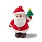 Christmas PVC Big Pendants, Santa Claus Charm, Red, 59x47x25mm, Hole: 2.5mm