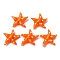 Handmade Lampwork Home Decorations, Starfish Ornaments for Gift, Coral, 22~23x23~24x6mm