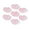 Handmade Lampwork Beads, Heart, Pink, 12.5~14x18~18.5x11~12mm, Hole: 1~1.5mm