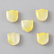 Handmade Lampwork Beads, Tulip, Champagne Yellow, 9.5x9x5mm, Hole: 1mm