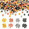 800Pcs 8 Styles CCB Plastic Beads, Horizontal Hole, Flat Round & Cube, Mixed Color, 6~7x6~7x4~6mm, Hole: 1.8~3mm, 100pcs/style