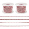 2 Roll Electrophoresis Iron Rhinestone Strass Chains, Crystal Rhinestone Cup Chains, with Spool, Pink, SS6.5 Rhinestone: 2~2.1mm, about 10yards/roll