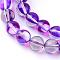 Synthetic Moonstone Beads Strands, Holographic Beads, Dyed, Round, Dark Violet, 8mm, Hole: 1mm, about 45~47pcs/strand, 14~15 inch