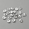 Brass Spacer Beads, Nuggets, 925 Sterling Silver Plated, 6x5x1.5mm, Hole: 1.4mm