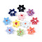 Handmade Porcelain Beads, Flower, Bright Glazed Porcelain, Mixed Color, 16.5~17.5x15.5~16x6.5~7.5mm, Hole: 1.4~1.8mm
