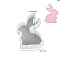 Easter DIY Silicone Candle Molds, Resin Casting Molds, Rabbit, White, 162x90x27mm