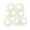 Natural Capiz Shell Pendants, Flat Round Charms, Antique White, 49.5x1mm, Hole: 1.5mm