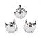 201 Stainless Steel Sew on Prong Settings, Claw Settings for Flat Back Rhinestone, Flat Round, Stainless Steel Color, Fit for 9mm Rhinestone, 9x6mm, Hole: 1mm