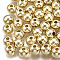 CCB Plastic Beads, Round, Light Gold, 6x5mm, Hole: 1.5mm