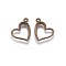 Tibetan Style Alloy Pendants, Cadmium Free & Nickel Free & Lead Free, Heart, Antique Bronze, 13x15x1mm, Hole: 1.5mm