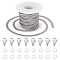 DIY 304 Stainless Steel Curb Chains Bracelet/Necklaces Making Kits, Stainless Steel Color, Chain Link: 6x5x1.5mm