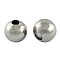 Tarnish Resistant Stainless Steel Beads, Round, Stainless Steel Color, 8x7.5mm, Hole: 2.5~3mm
