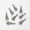 Tibetan Style Alloy Pendants, Lead Free & Cadmium Free, Christmas Tree, Antique Silver, 30x14x5mm, Hole: 2mm