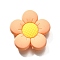 Food Grade Silicone Beads, Flower, PeachPuff, 28x29.5x9.5mm, Hole: 2mm